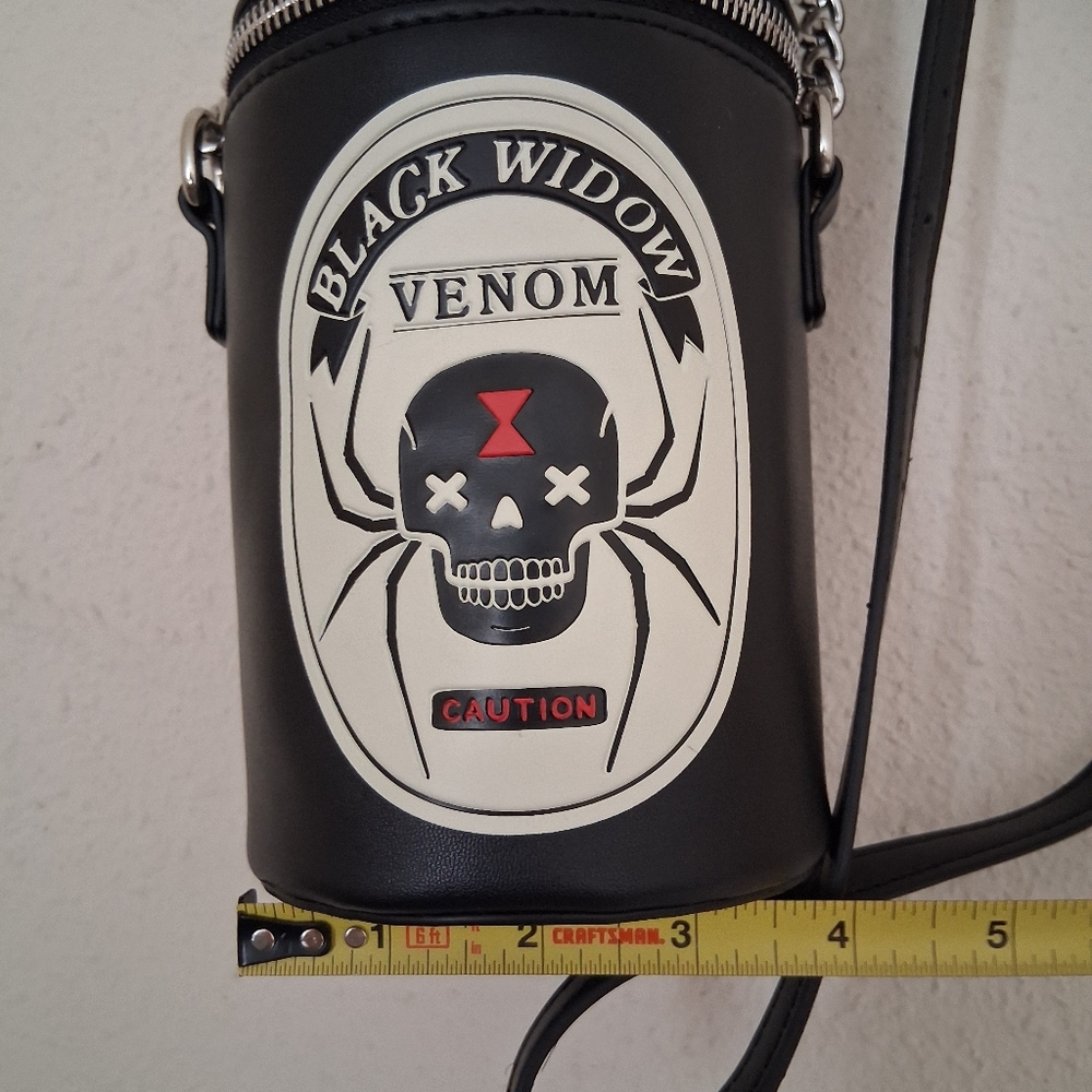 Mad Engine Black Widow Venom Bottle Crossbody Purse - Picture 6 of 9